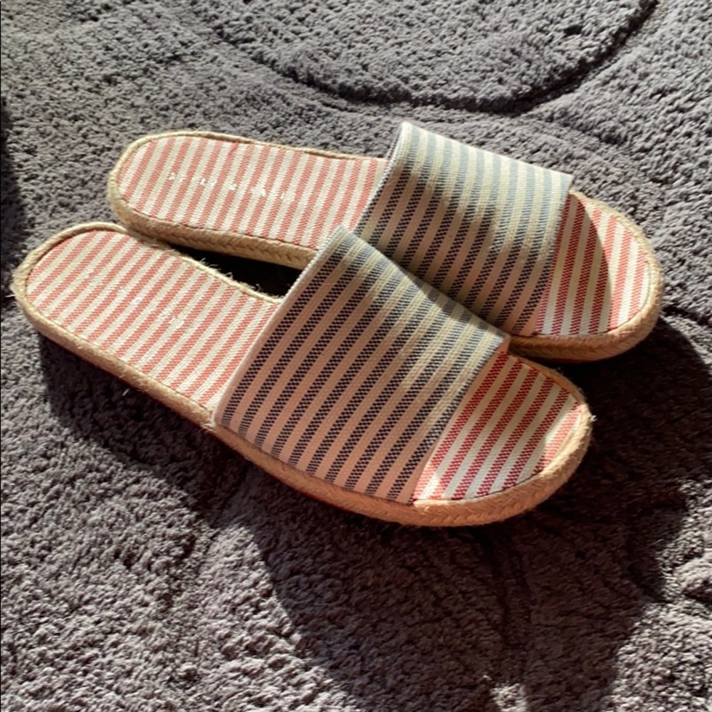 Patriotic espadrille slides